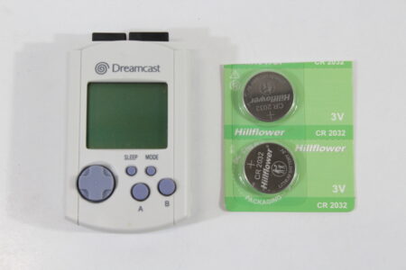 Official SEGA Dreamcast Visual Memory Unit White W/ New Battery VMU HKT-7000 VMU (B)