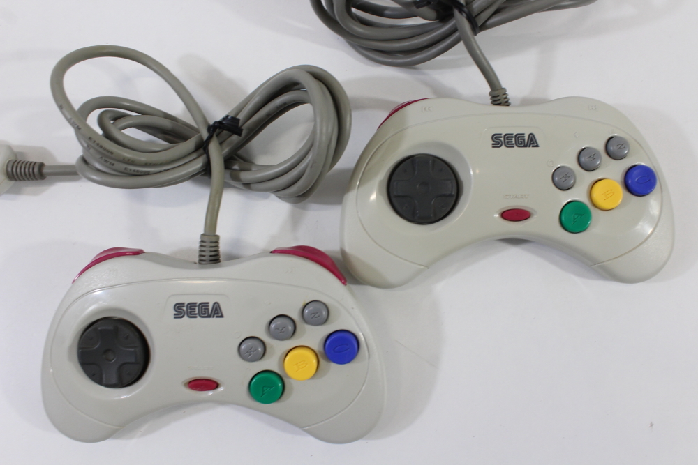 Lot of 2 Official Sega Saturn White Controllers HSS-0101 (B) SEGA Saturn SS
