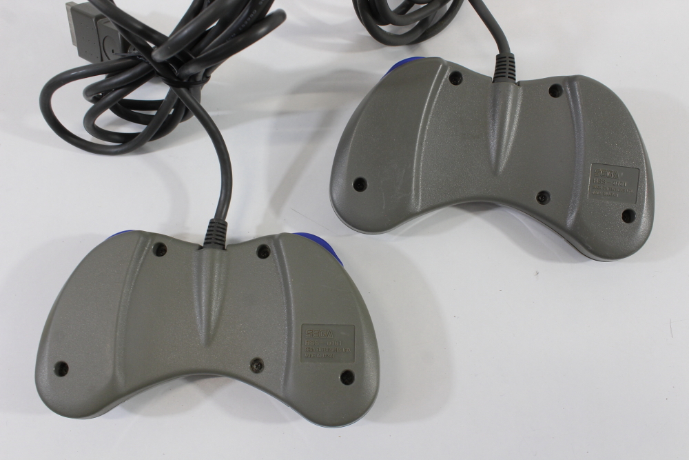 Lot of 2 Official Sega Saturn Gray Controllers HSS-0101 (C) SEGA Saturn SS