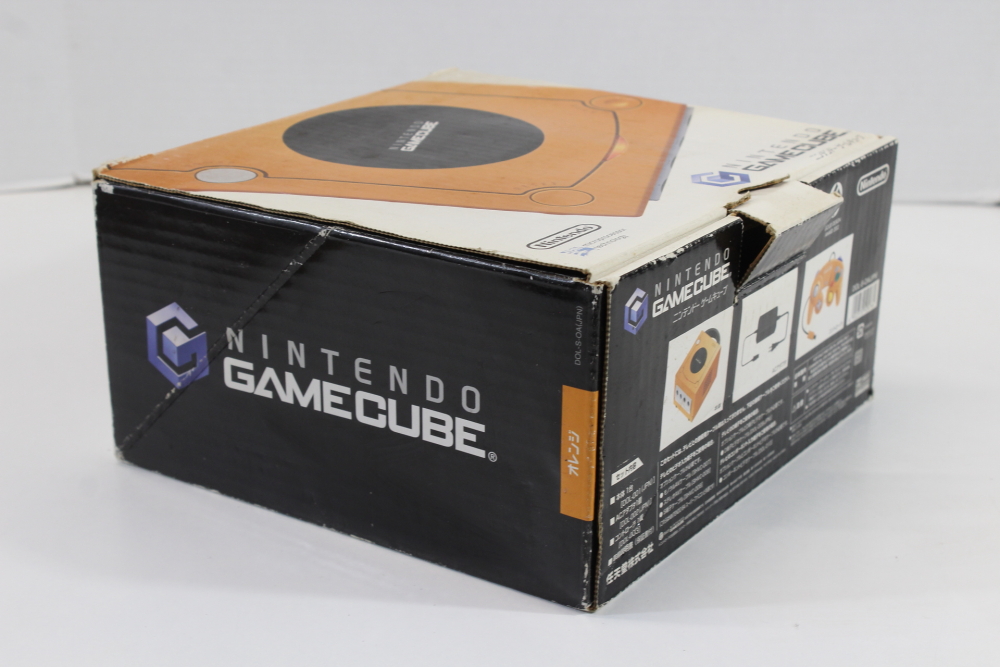 Japanese Nintendo GameCube Console Spice Orange Original Retail Box W/ Cardboard Inserts (B) Nintendo GameCube GC