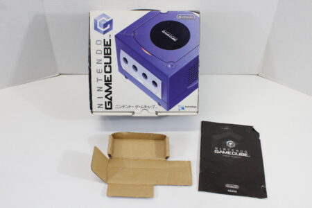 Japanese Nintendo GameCube Console Indigo Purple Original Retail Box W/ Manual + Cardboard Inserts (B) Nintendo GameCube GC