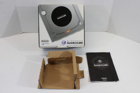 Japanese Nintendo GameCube Console Platinum Silver Original Retail Box W/ Manual + Cardboard Inserts (B) Nintendo GameCube GC