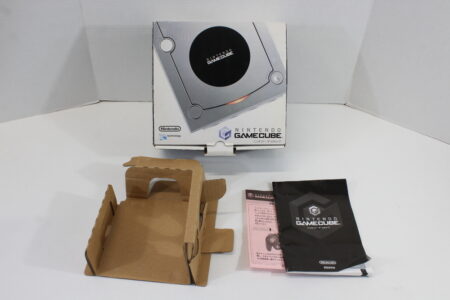 Japanese Nintendo GameCube Console Platinum Silver Original Retail Box W/ Manual + Cardboard Inserts (B) Nintendo GameCube GC