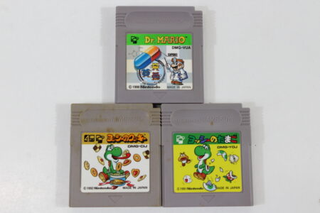 Lot of 3 Dr. Mario Yoshi no Cookie & Tamago Yoshi's Egg (B) Nintendo GameBoy GB