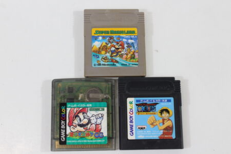 Lot of 3 One Piece Yume no Luffy Kaizokudan Tanjou SuperMarioLand Mario Golf GB (B) Nintendo GameBoy GB