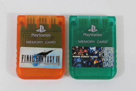 Lot of 2 Official SONY PlayStation 1 OEM Memory Card SCPH-1020 Clear Orange Teal for PS1 Console (B) SONY PlayStation 1 PS1