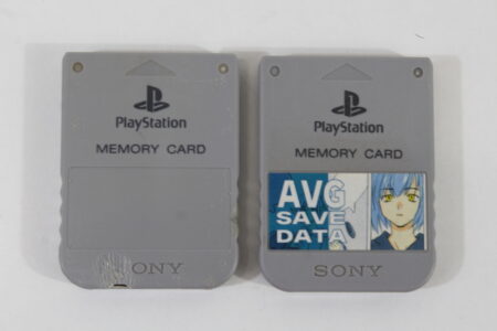 Lot of 2 Official SONY PlayStation 1 OEM Memory Card SCPH-1020 Gray for PS1 Console (C Discolored) SONY PlayStation 1 PS1