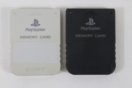 Lot of 2 Official SONY PlayStation 1 OEM Memory Card SCPH-1020 White Grey Black for PS1 Console (B) SONY PlayStation 1 PS1