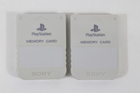Lot of 2 Official SONY PlayStation 1 OEM Memory Card SCPH-1020 White Grey for PS1 Console (B) SONY PlayStation 1 PS1