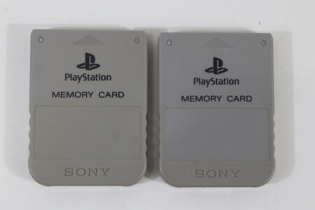 Lot of 2 Official SONY PlayStation 1 OEM Memory Card SCPH-1020 Grey for PS1 Console (B) SONY PlayStation 1 PS1