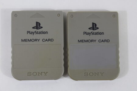 Lot of 2 Official SONY PlayStation 1 OEM Memory Card SCPH-1020 Grey for PS1 Console (B) SONY PlayStation 1 PS1