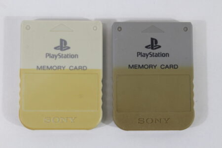 Lot of 2 Official SONY PlayStation 1 OEM Memory Card SCPH-1020 White Grey for PS1 Console (C, Discoloration) SONY PlayStation 1 PS1