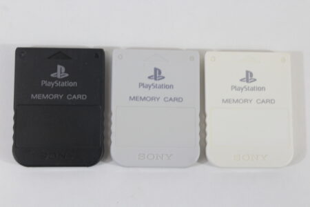 Lot of 3 Official SONY PlayStation 1 OEM Memory Card SCPH-1020 White Grey Black for PS1 Console (B) SONY PlayStation 1 PS1