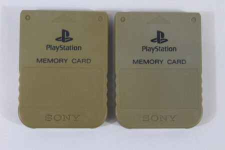Lot of 2 Official SONY PlayStation 1 OEM Memory Card SCPH-1020 White Grey for PS1 Console (C, Discolored) SONY PlayStation 1 PS1