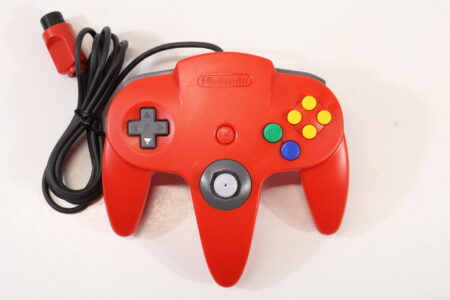 Official Nintendo 64 Controller Red 10/10 Tight Stick N64 (B)