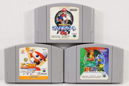 Lot of 3 Mario Kart 64 Jikkyou Baseball 2000 Pokemon Stadium 1 (B) Nintendo 64 N64