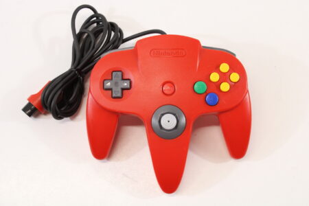 Official Nintendo 64 Controller Red 10/10 Tight Stick N64 (B)
