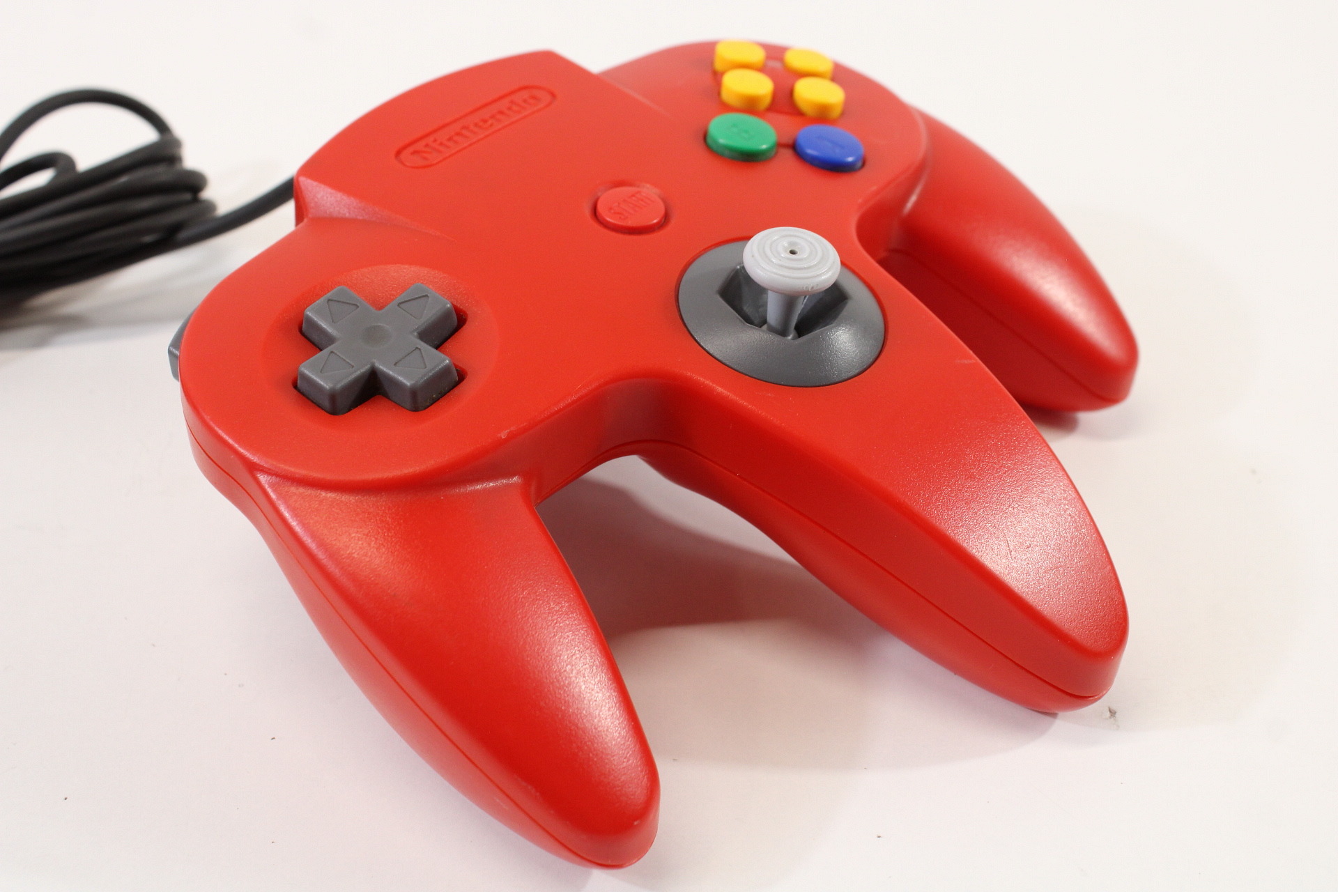 Official Nintendo 64 Controller Red 10/10 Tight Stick N64 (B)