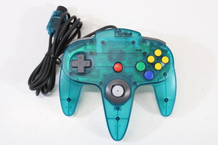 Official Nintendo 64 Ocean Ice Blue x Clear Controller 10/10 Stick N64 (A)