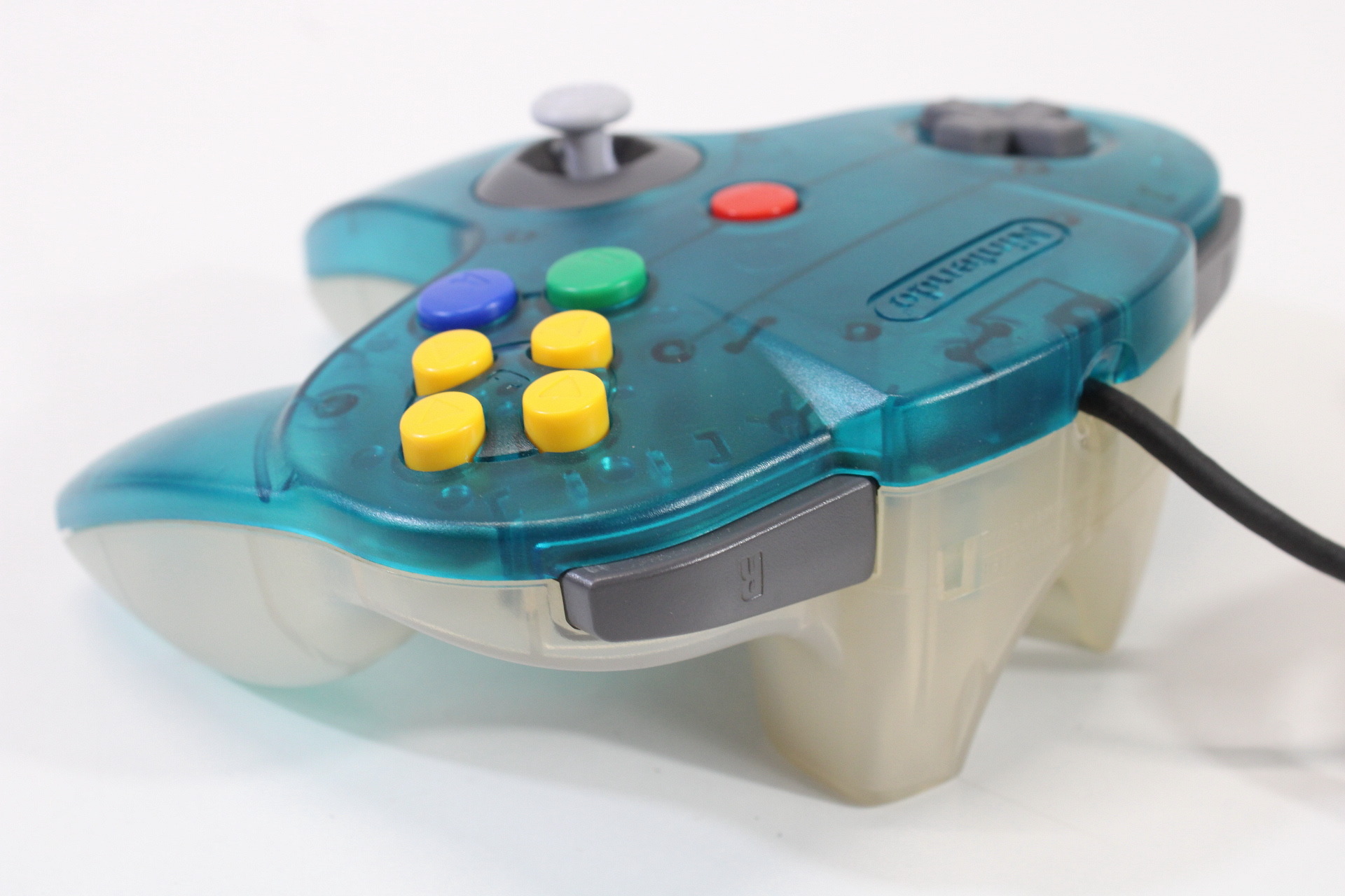 Official Nintendo 64 Ocean Ice Blue x Clear Controller 10/10 Stick N64 (A)