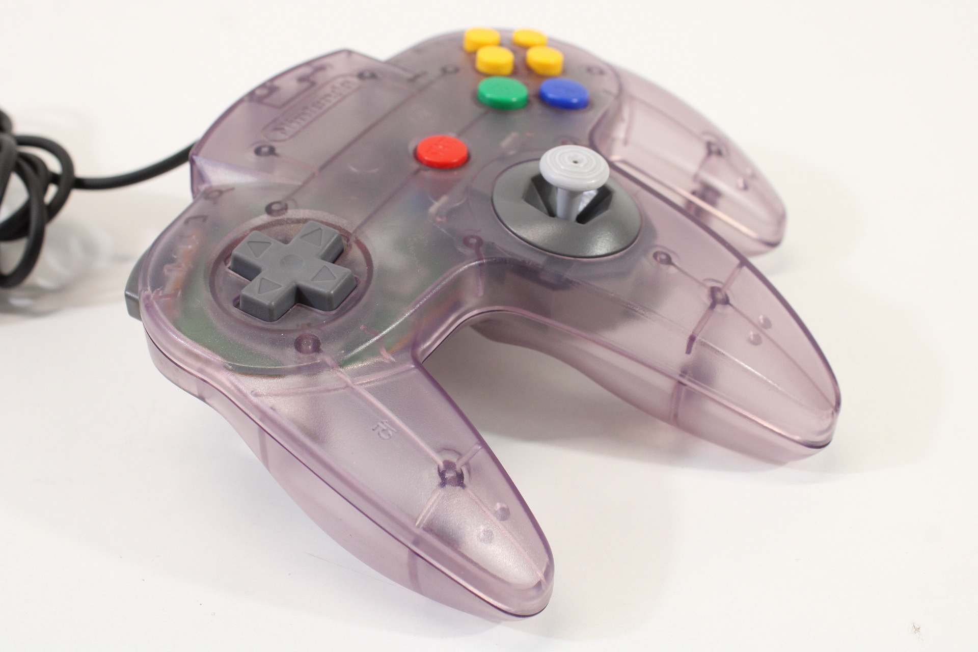 Official Nintendo 64 Atomic Purple Controller 10/10 Stick Cracked Shell N64 (B)