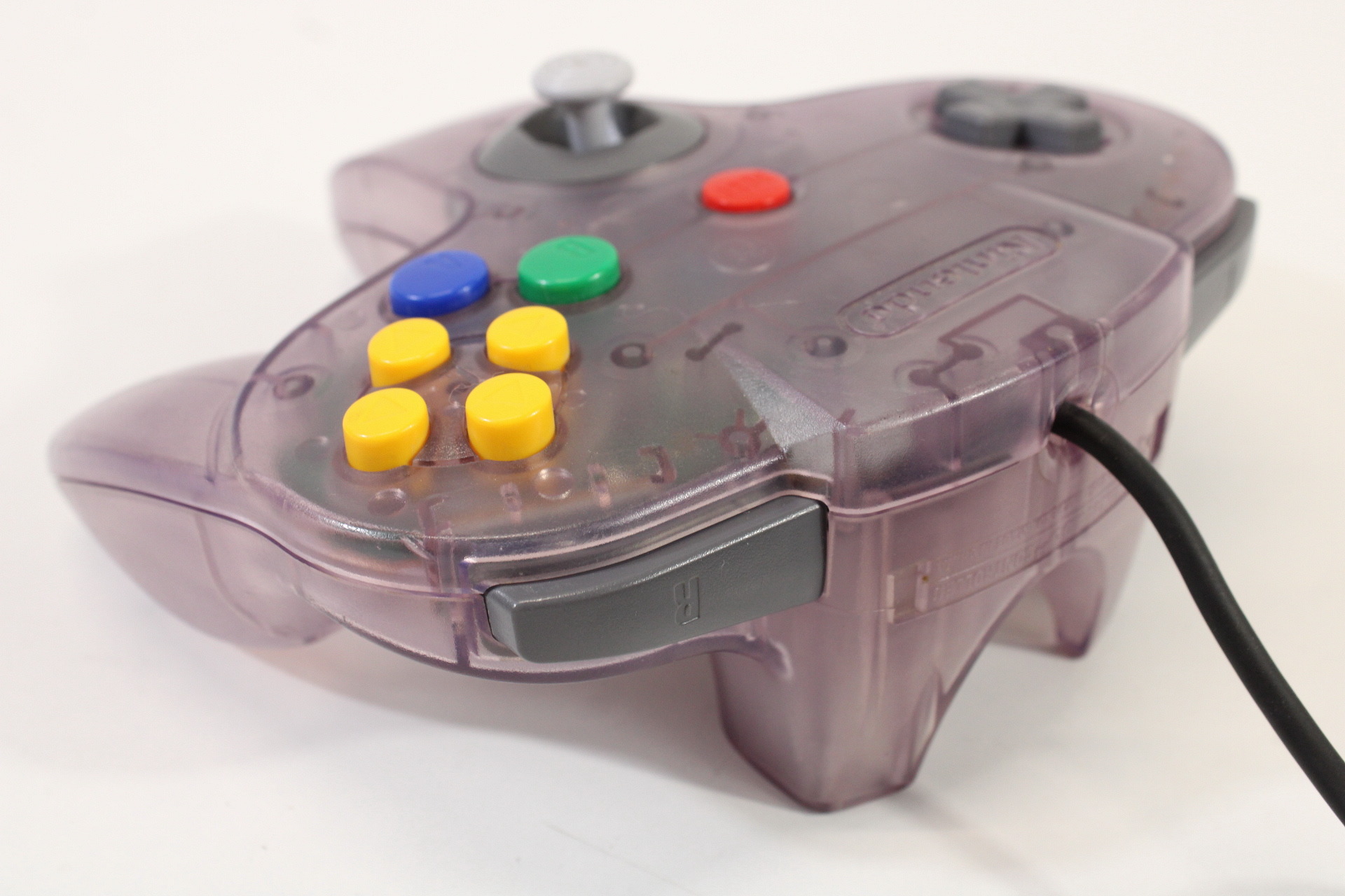 Official Nintendo 64 Atomic Purple Controller 10/10 Stick Cracked Shell N64 (B)