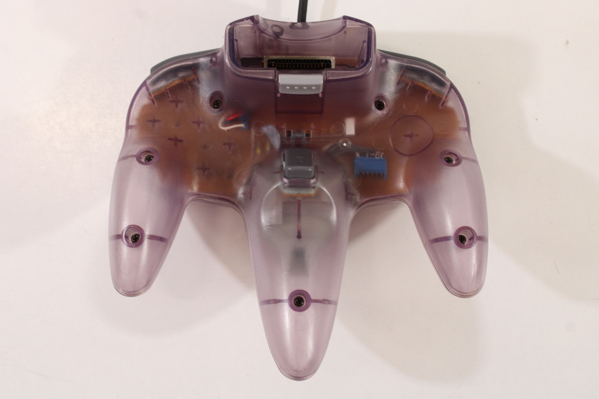 Official Nintendo 64 Atomic Purple Controller 10/10 Stick Cracked Shell N64 (B)