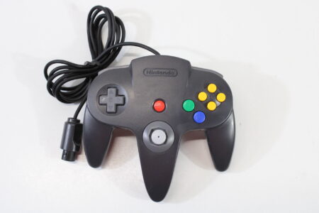 Official Nintendo 64 Black Controller 9/10 Tight Stick TESTED N64 (B)