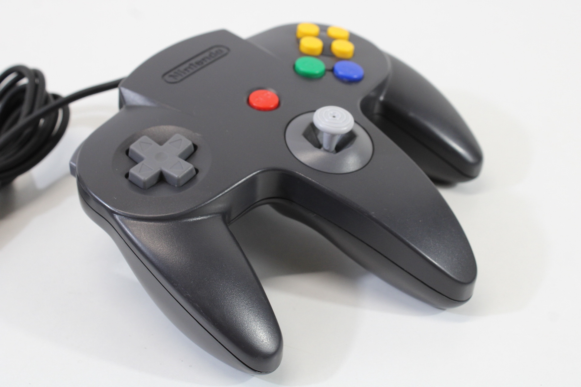 Official Nintendo 64 Black Controller 9/10 Tight Stick TESTED N64 (B)