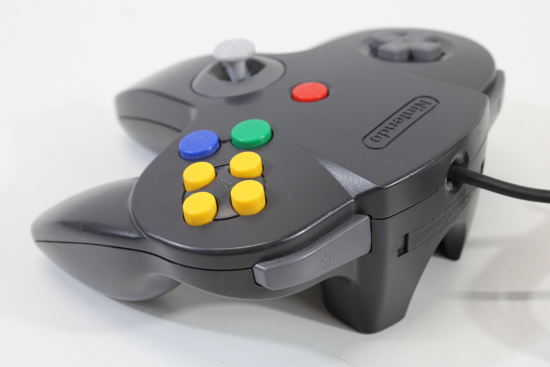 Official Nintendo 64 Black Controller 9/10 Tight Stick TESTED N64 (B)