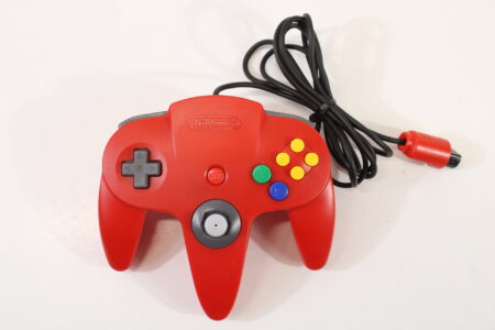 Official Nintendo 64 Controller Red 9/10 Tight Stick N64 (C Crack in Shell)