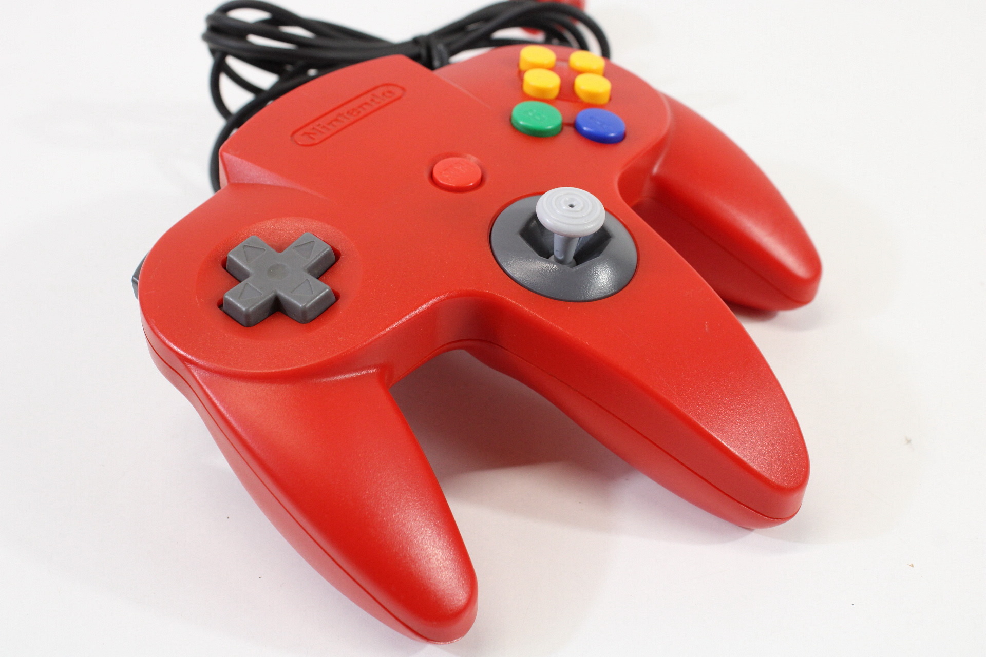 Official Nintendo 64 Controller Red 9/10 Tight Stick N64 (C Crack in Shell)