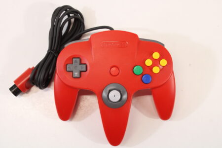 Official Nintendo 64 Controller Red 10/10 Tight Stick N64 (B)
