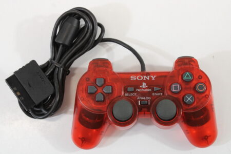 Official Dualshock 2 Crimson Red Controller SCPH-10010 OEM (Crack in Shell) SONY PlayStation 2 PS2
