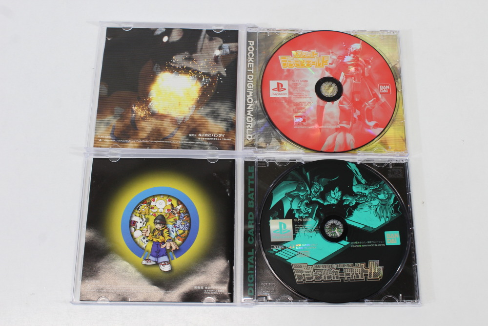 Lot of 2 Pocket Digimon World & Digital Card Battle CIB (B) SONY PlayStation 1 PS1