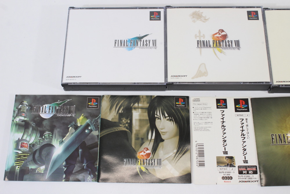 Lot of 4 Final Fantasy 7 8 9 VII VIII IX Tactics (B) SONY PlayStation 1 PS1
