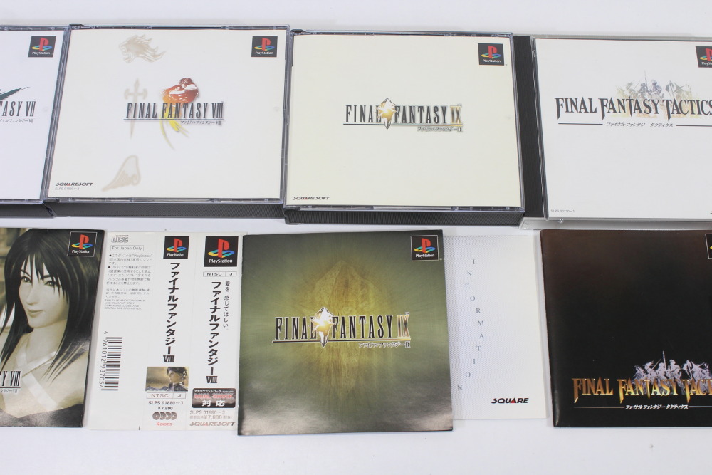 Lot of 4 Final Fantasy 7 8 9 VII VIII IX Tactics (B) SONY PlayStation 1 PS1