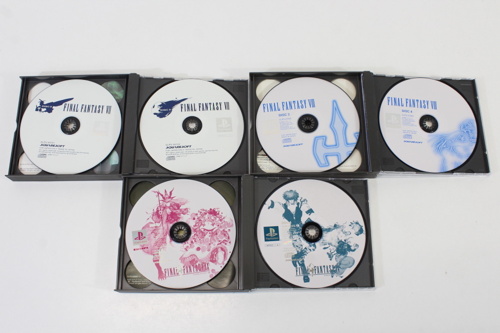 Lot of 4 Final Fantasy 7 8 9 VII VIII IX Tactics (B) SONY PlayStation 1 PS1