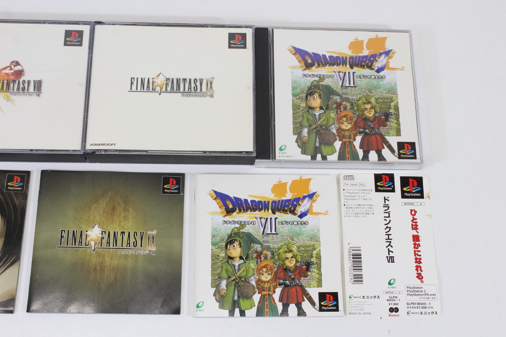 Lot of 4 Final Fantasy 7 8 9 VII VIII IX Dragon Quest VII (B) SONY PlayStation 1 PS1