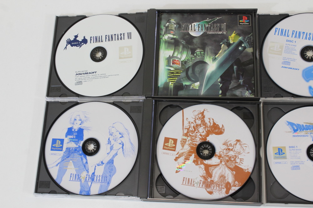Lot of 4 Final Fantasy 7 8 9 VII VIII IX Dragon Quest VII (B) SONY PlayStation 1 PS1