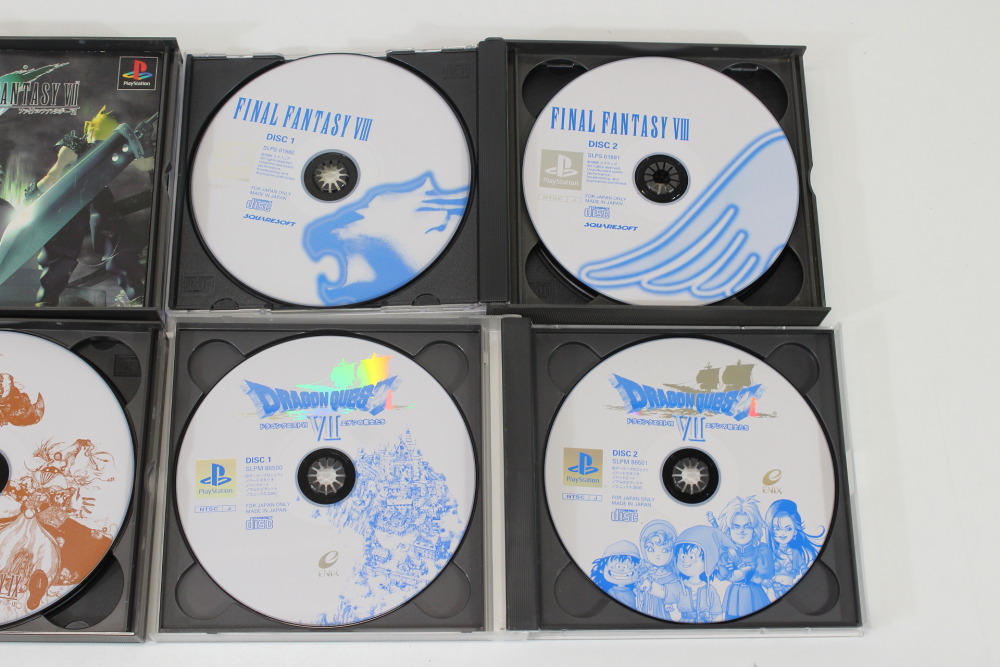 Lot of 4 Final Fantasy 7 8 9 VII VIII IX Dragon Quest VII (B) SONY PlayStation 1 PS1