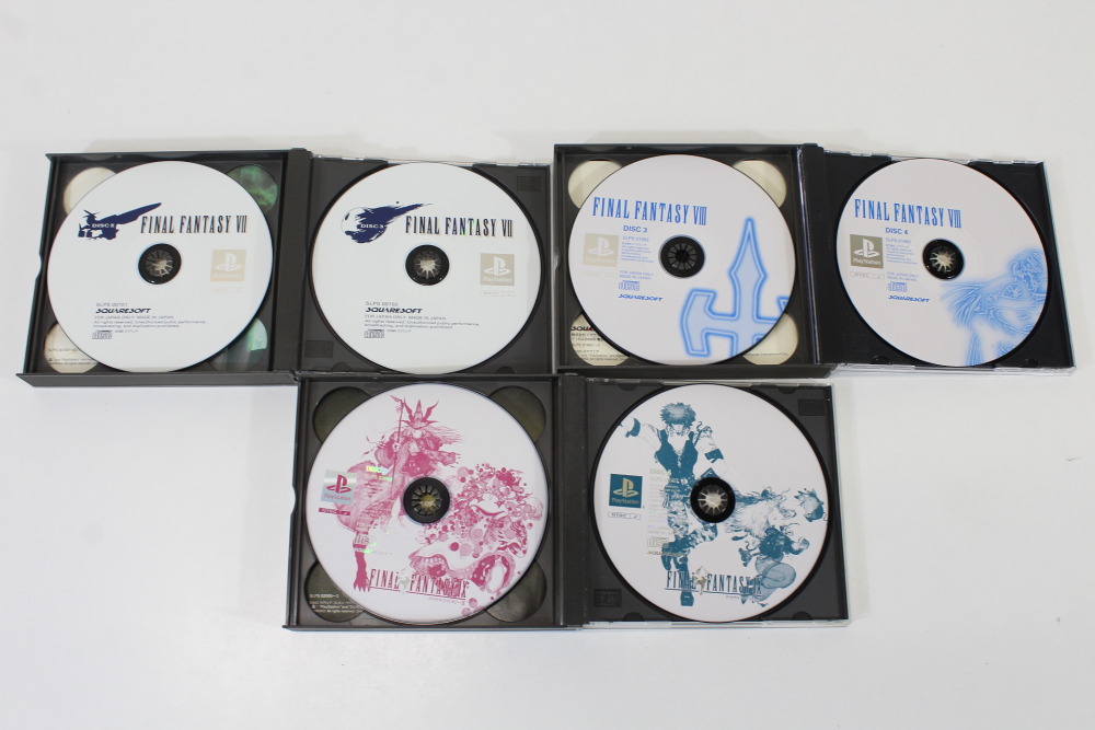 Lot of 4 Final Fantasy 7 8 9 VII VIII IX Dragon Quest VII (B) SONY PlayStation 1 PS1