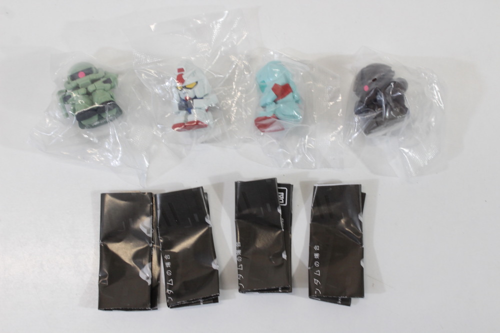 Lot of 4 Mobile Suit Gundam Machiboke Rare 1st Series Complete Set Gachapon Capsule Toy Mini Figure