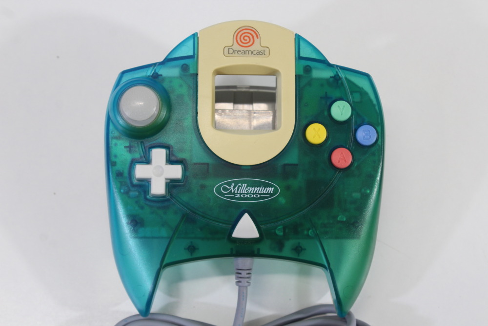 SEGA Dreamcast Controller Pad Limited Clear Aqua Blue HKT-7700 (C Discolored) SEGA Dreamcast DC