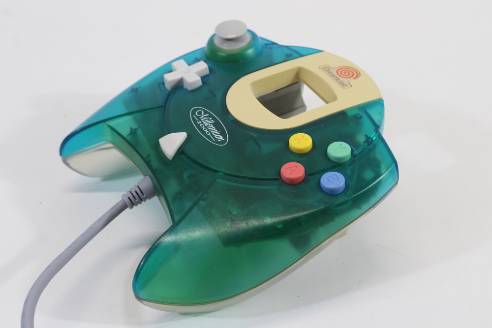 SEGA Dreamcast Controller Pad Limited Clear Aqua Blue HKT-7700 (C Discolored) SEGA Dreamcast DC