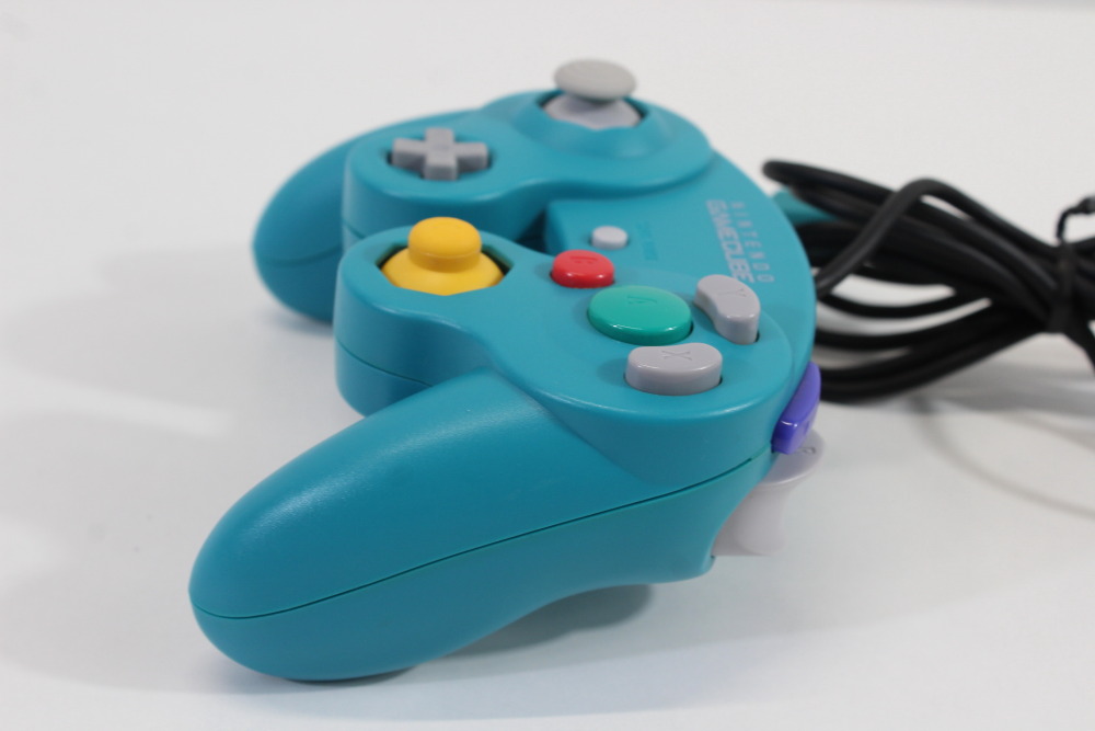 Official Nintendo Gamecube Controller Emerald Blue Teal OEM T3 Stick Boxes GC (A) Nintendo Gamecube GC