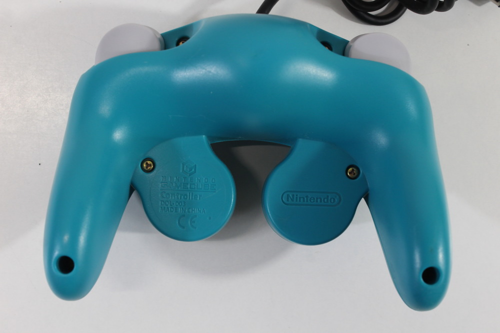 Official Nintendo Gamecube Controller Emerald Blue Teal OEM T3 Stick Boxes GC (A) Nintendo Gamecube GC