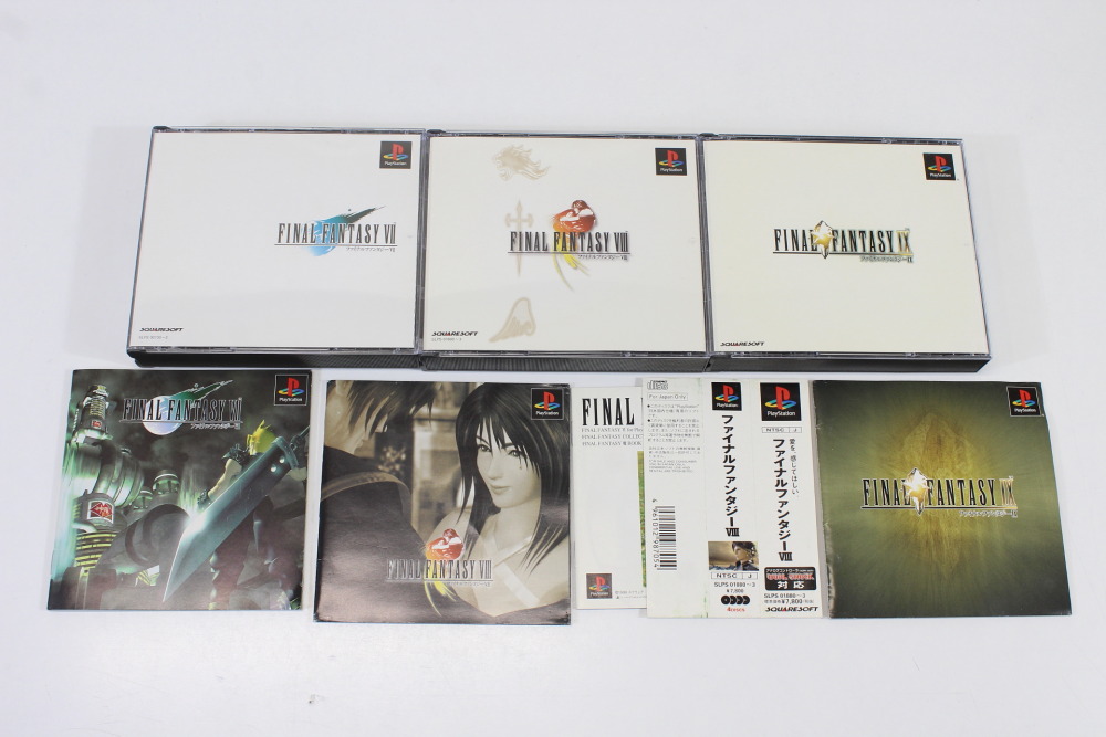 Lot of 3 Final Fantasy 7 8 9 VII VIII IX (B) SONY PlayStation 1 PS1