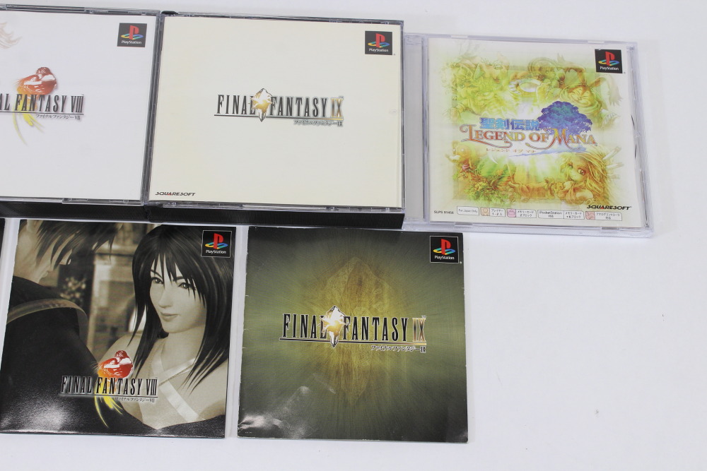 Lot of 4 Final Fantasy 7 8 9 VII VIII IX Seiken Densetsu Legend of Mana (B) SONY PlayStation 1 PS1