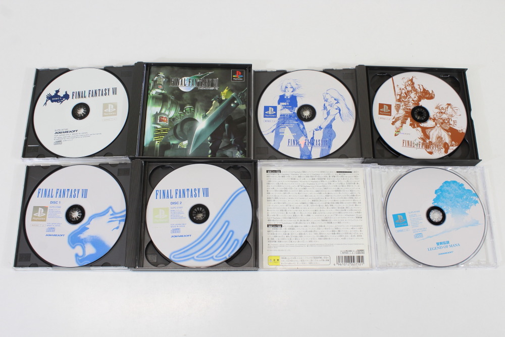 Lot of 4 Final Fantasy 7 8 9 VII VIII IX Seiken Densetsu Legend of Mana (B) SONY PlayStation 1 PS1